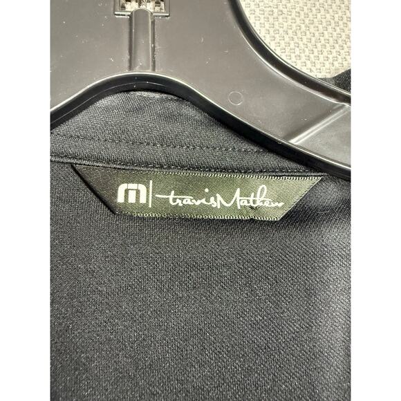 TravisMathew Black Gray Stripe Polo Shirt Size Small - Picture 7 of 8